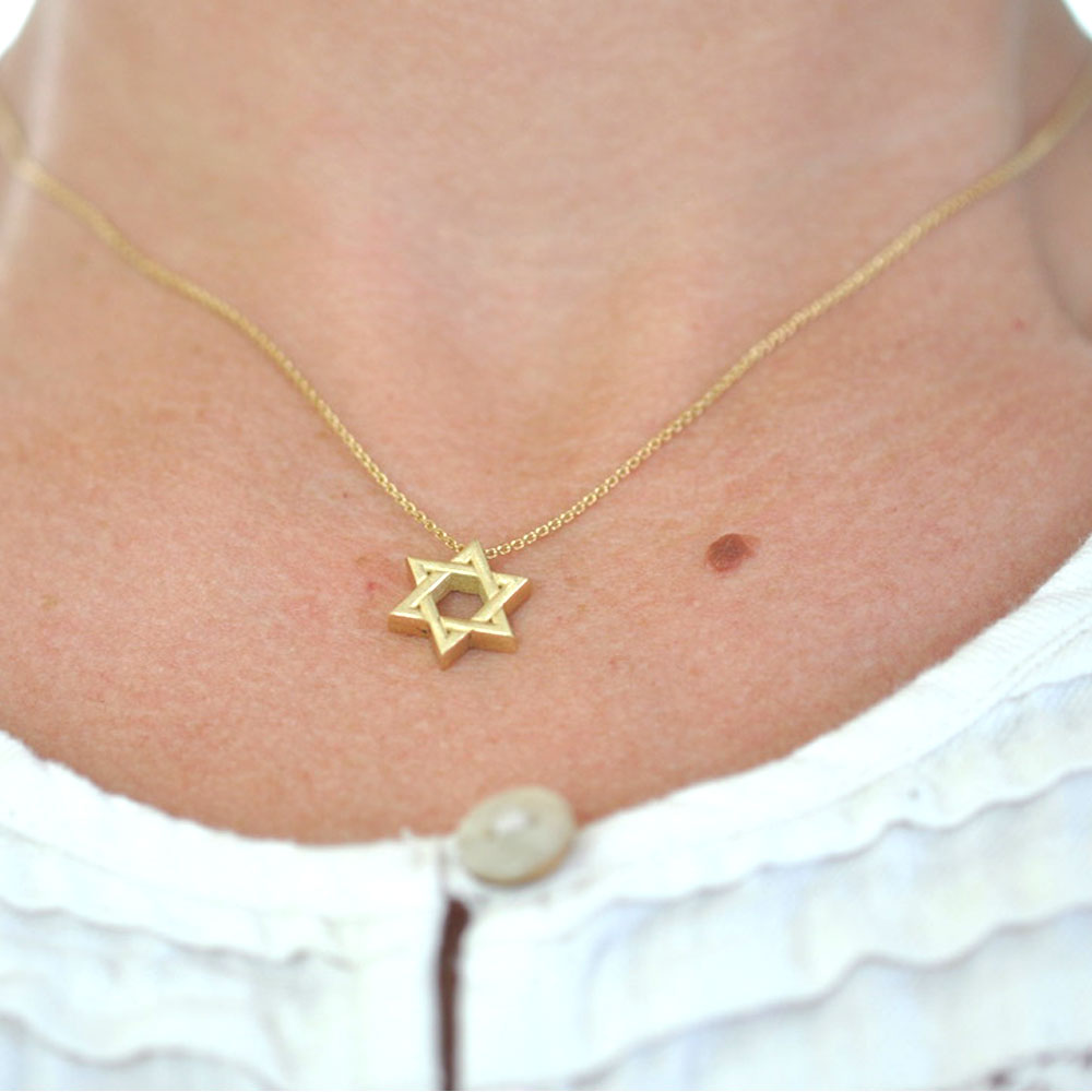 Star of David necklace 14 K