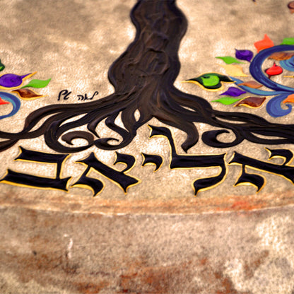 Biblical Family Tree of Life - Hand-Painted Miriam’s Drum – Custom Edition