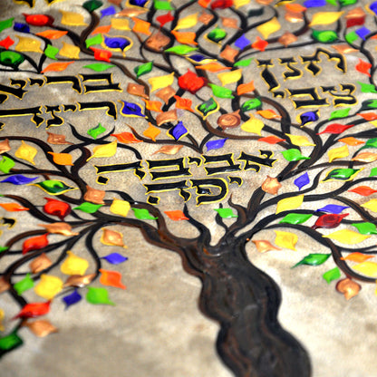 Biblical Family Tree of Life - Hand-Painted Miriam’s Drum – Custom Edition
